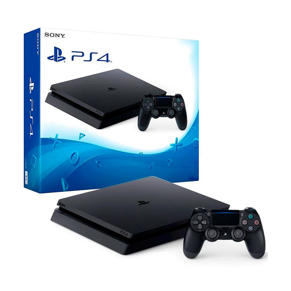 PS4 - Consola PlayStation 4 Slim 500 GB Black com Jogo Spider-Man