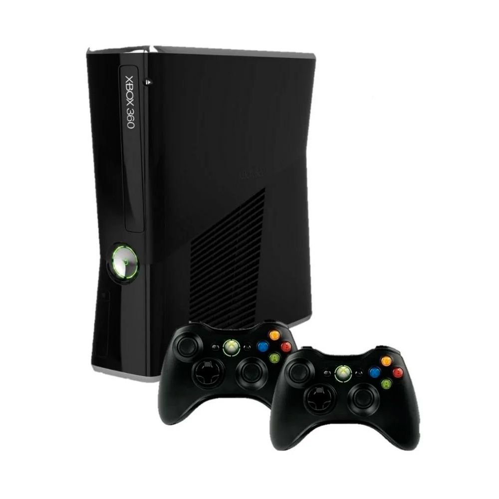 Xbox 360 Slim + Hd 250gb + 2 Controles + 200 Jogos Aproveite
