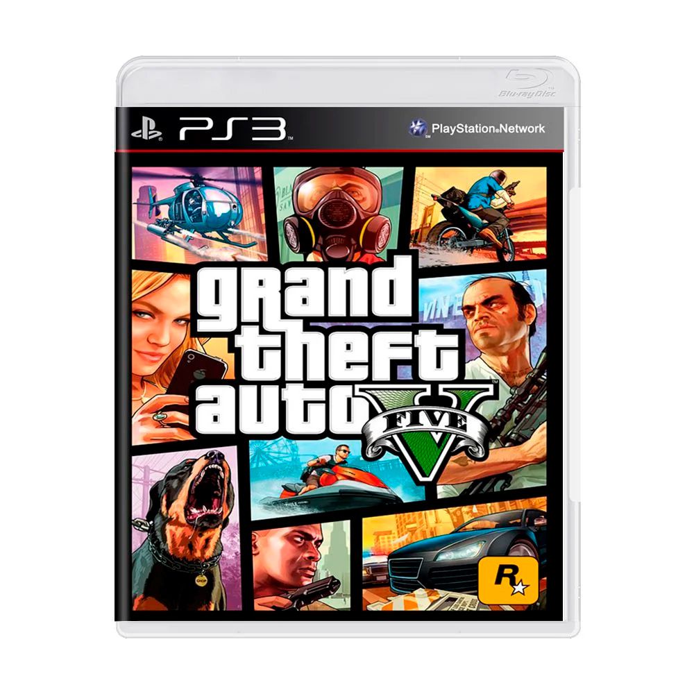 Playstation 3 Versão Gta V Com 30 Jogos Controle Novo E Brindes