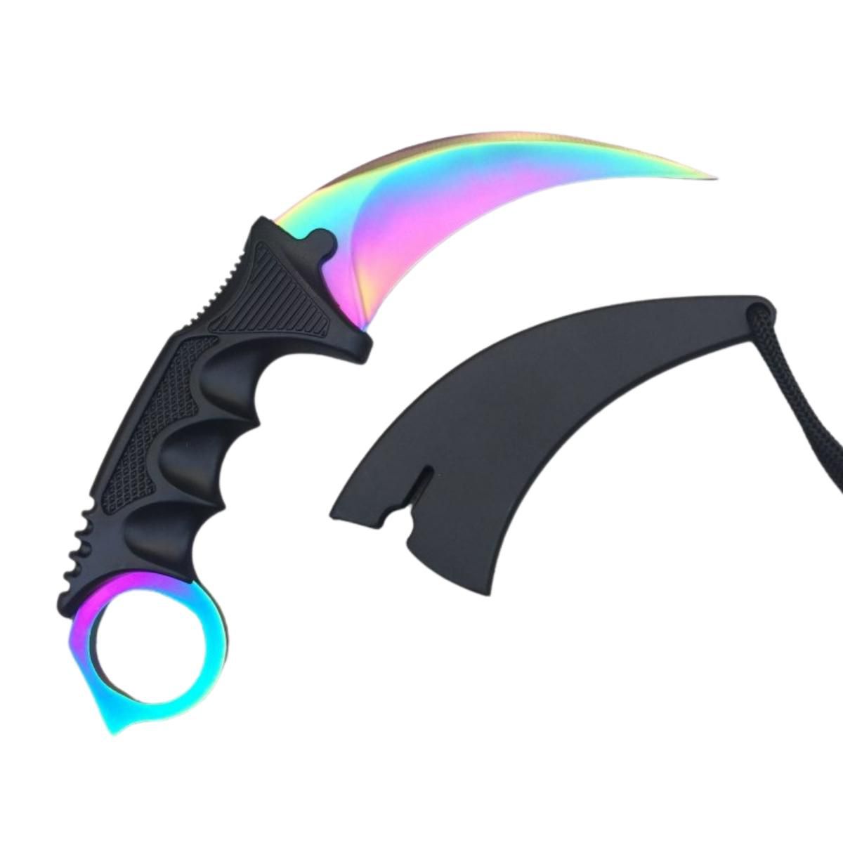 Faca Karambit CS Go 18cm Tática MGJD C/ Bainha Resistente