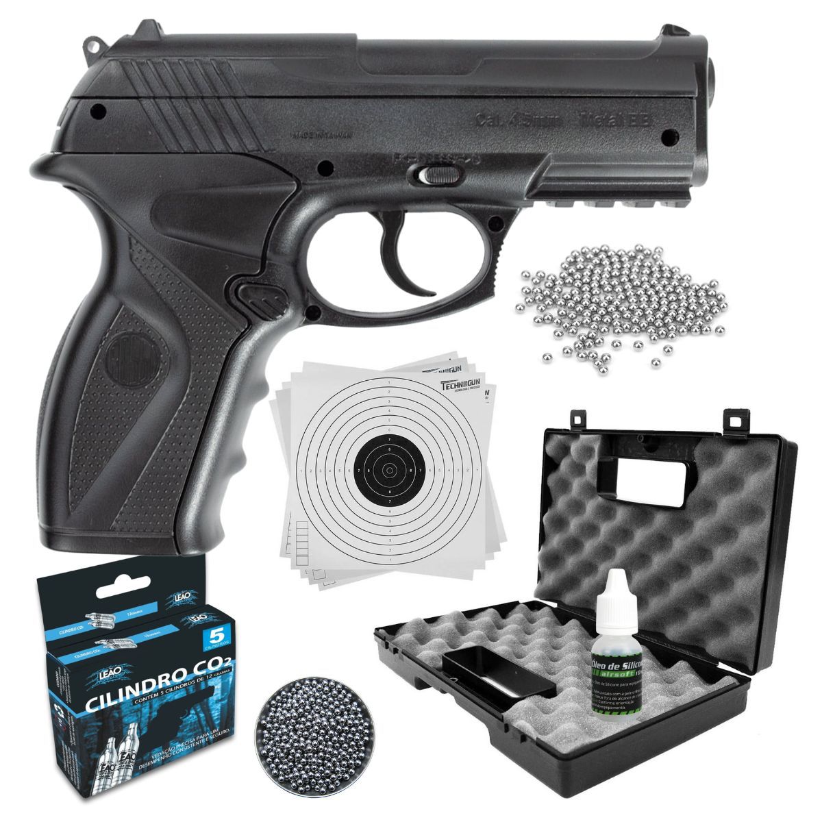 Pistola De Pressão C11 Co2 Rossi Wingun 6mm