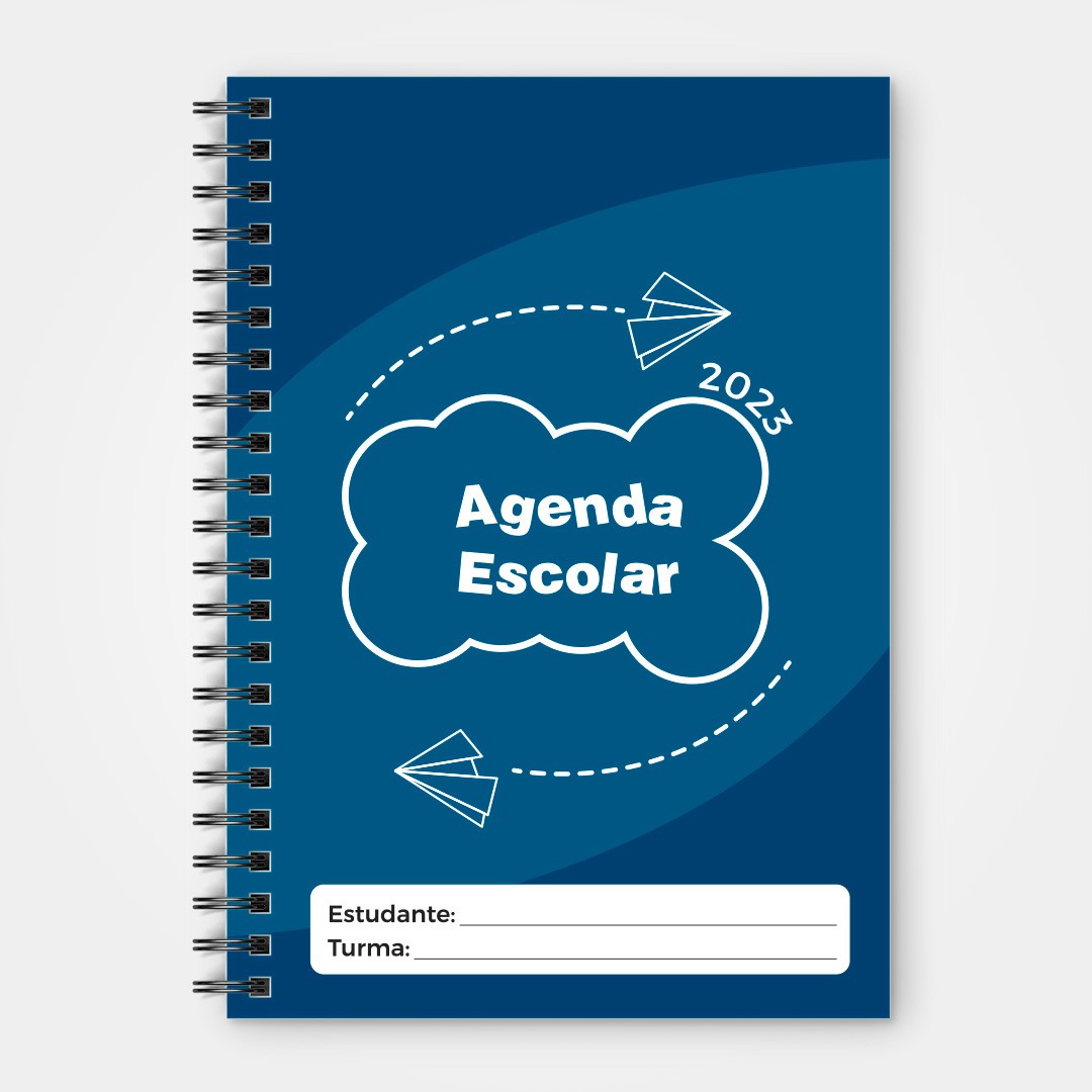 Agenda Escolar 2023 | Capa Dura Azul - Digital Gráfica e Editora 📚