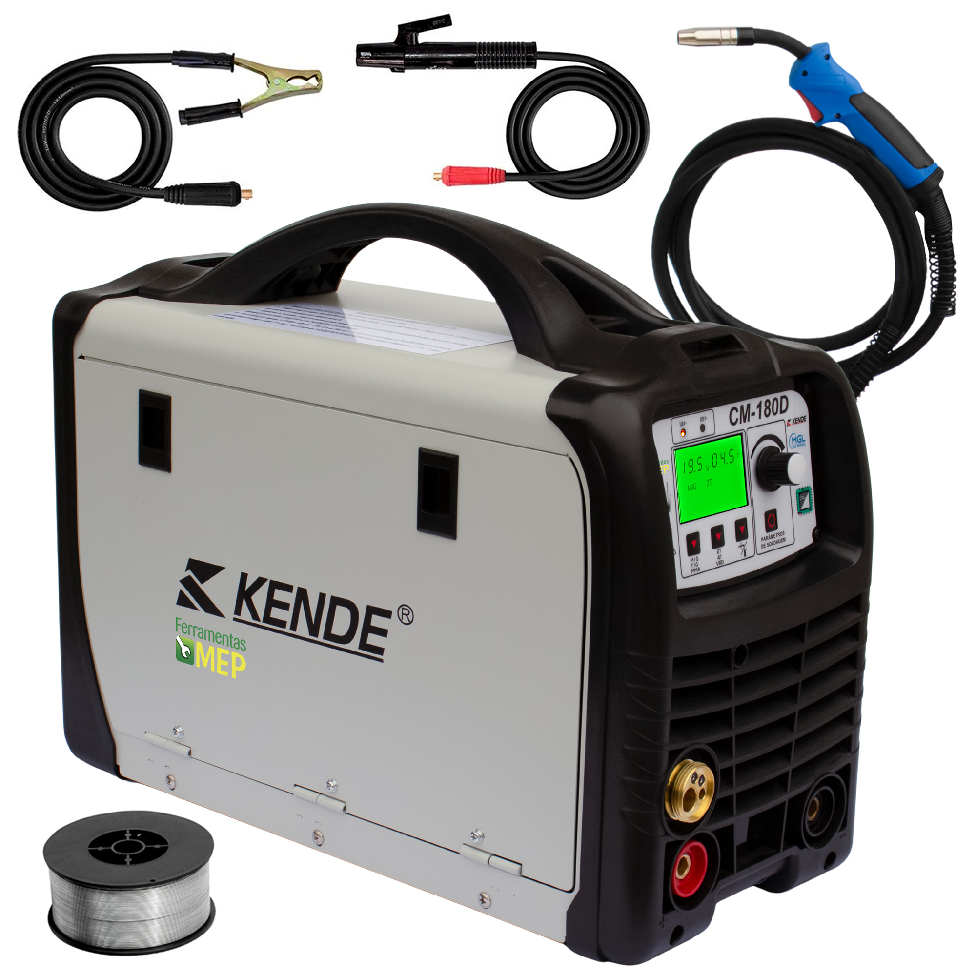Inversor Solda Mig Tig Eletrodo Kende Cm-180D 180a 110 220v com Arame ...