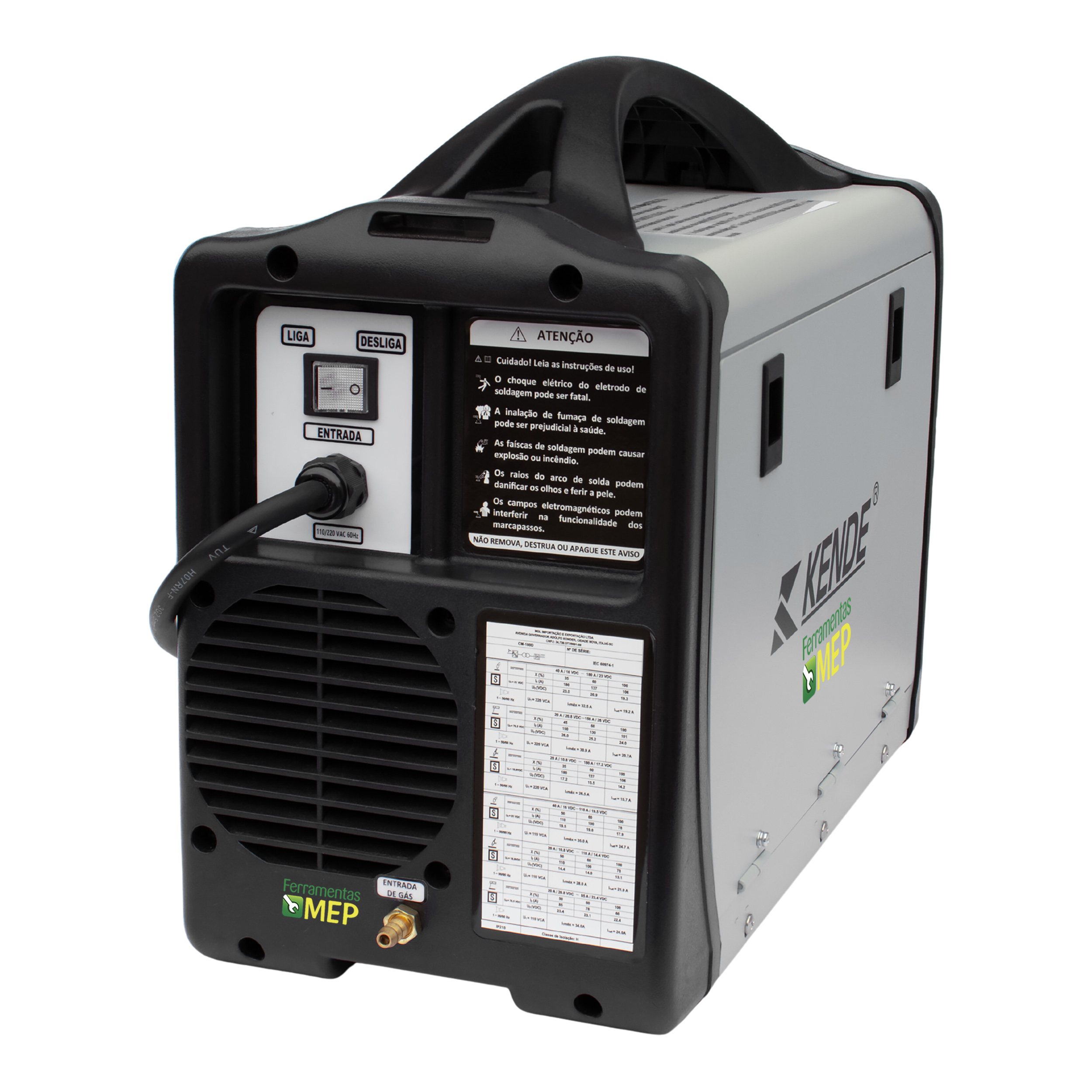 Inversor Solda Mig Tig Eletrodo Kende Cm-180D 180a 110 220v com Arame ...