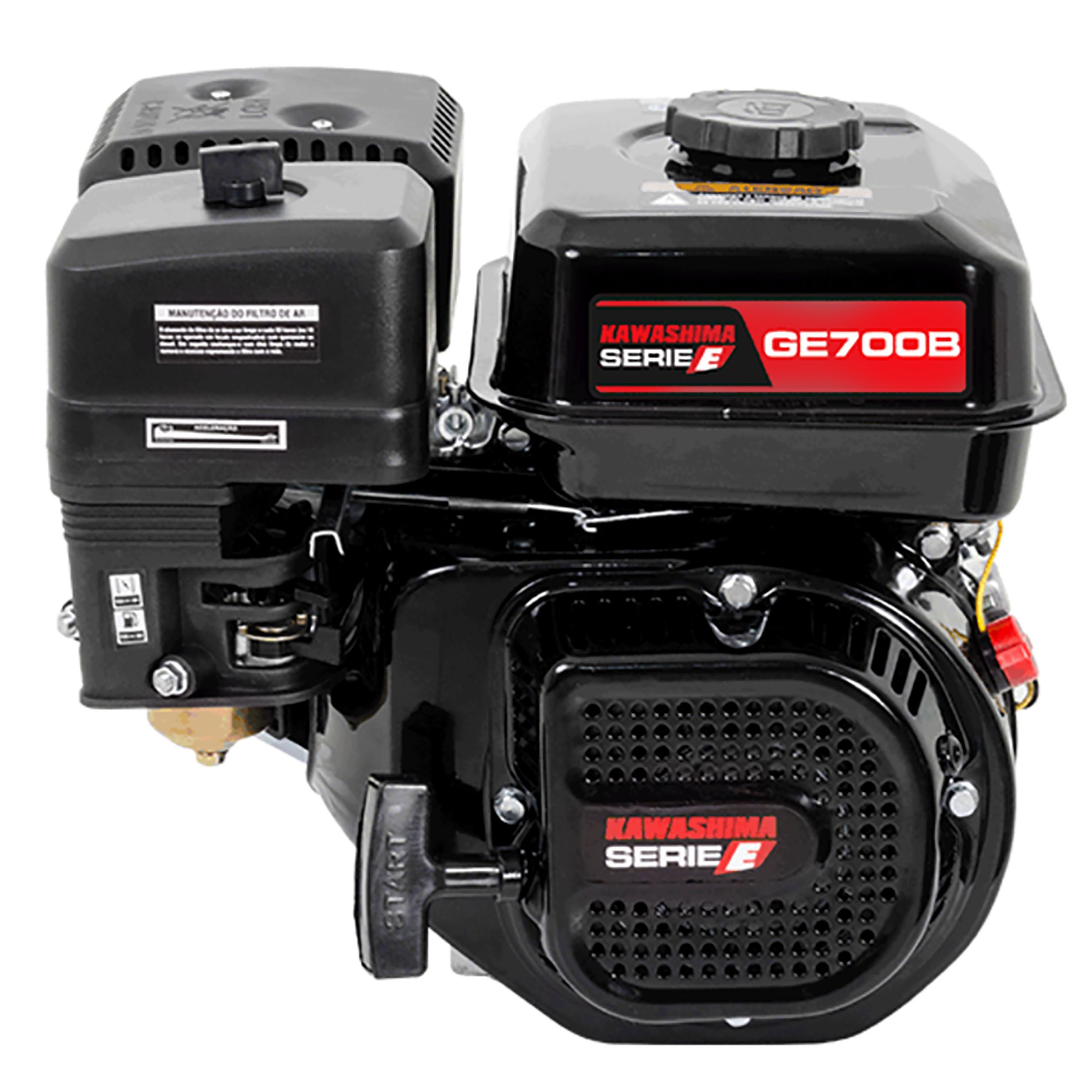 Motor Estacionário a Gasolina Kawashima Ge700-B Série E 7hp K7b ...