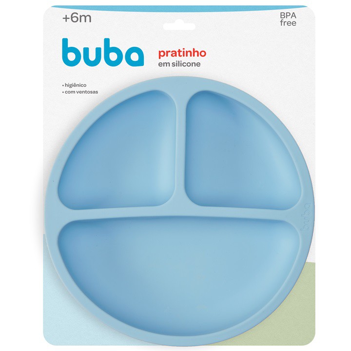 Prato de Silicone com Divisórias e Ventosa Azul - Buba - Tutti Amore ...