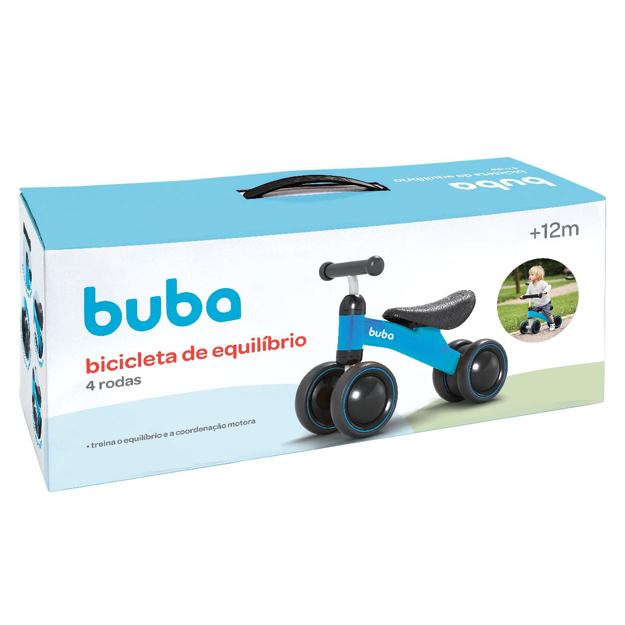 Bicicleta de Equilíbrio 4 Rodas Azul - Buba - Tutti Amore - A melhor ...