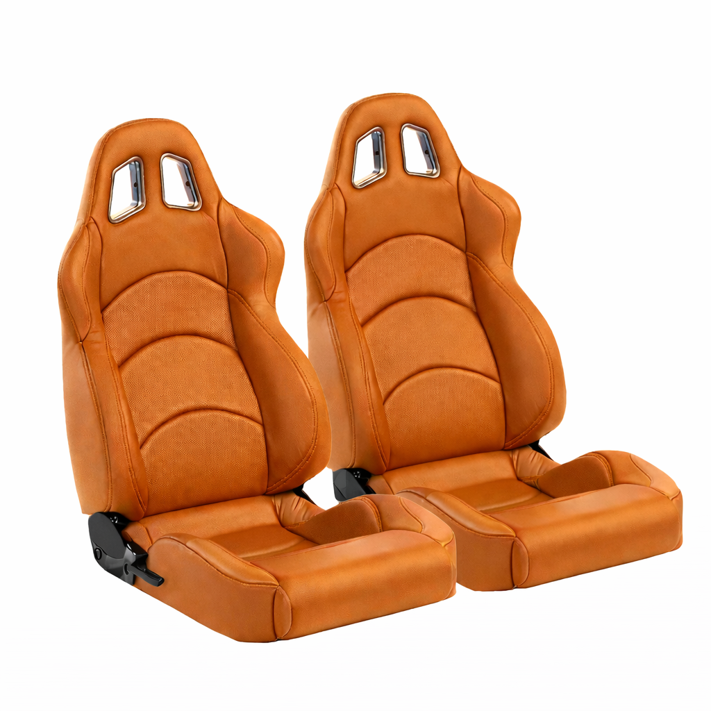 BANCO RALLYE DESIGN STRADALE LEATHER EM COURO (PAR) - Jeep Militar