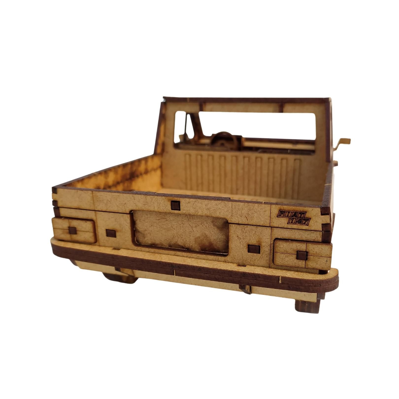 Quebra Cabe A Mdf D Mont Vel Miniatura Fiat Pick Up Baita Presente Loja Especializada Em