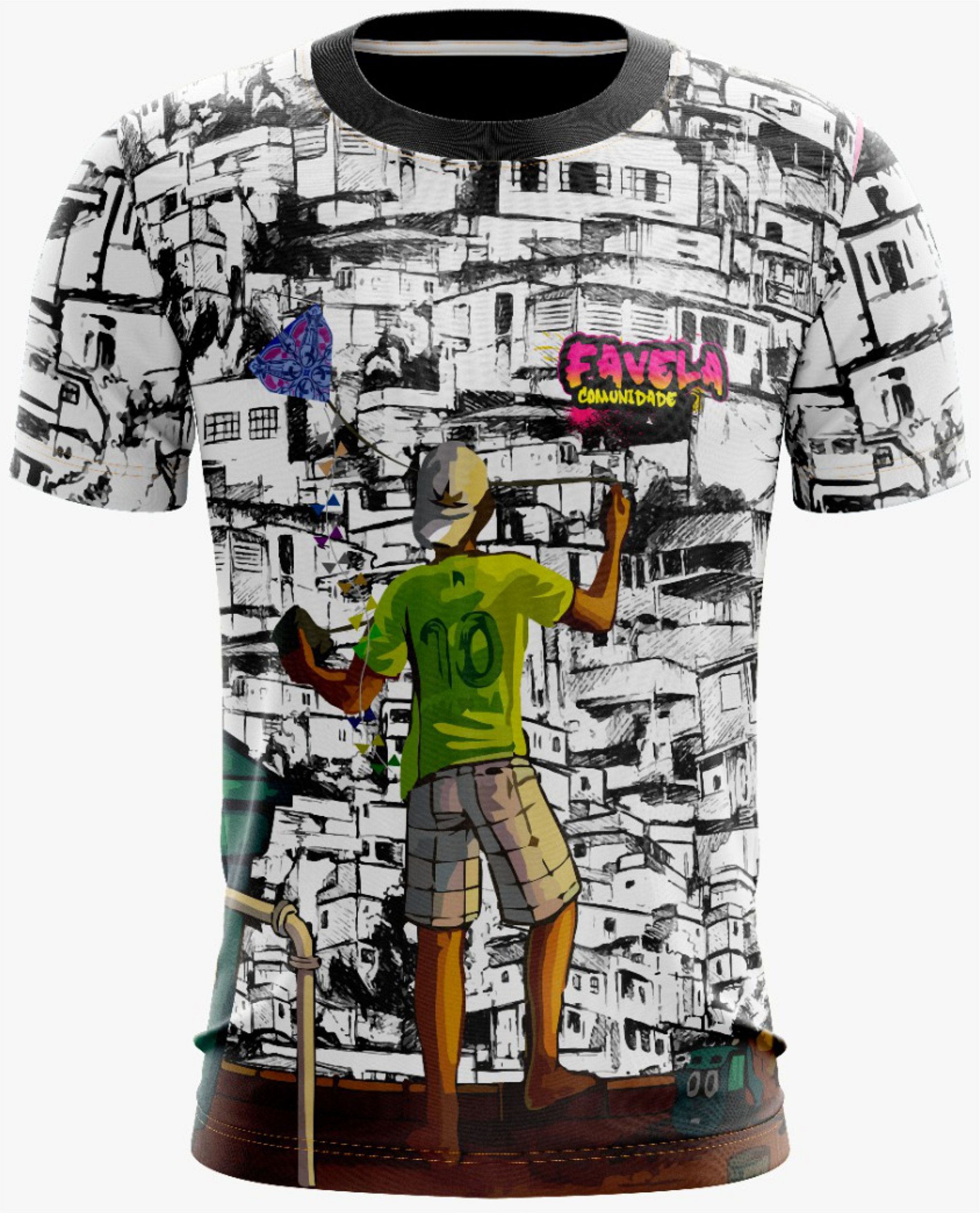 Favela Pipa - Camiseta Adulto Personalizada -Tecido Dryfit - São Conrado  Store