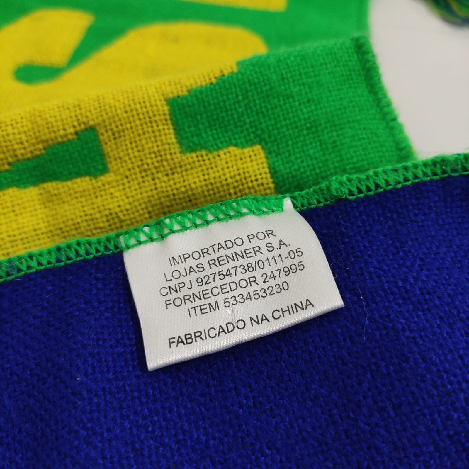 Cachecol Brasil Torcedor - Manto Sagrado