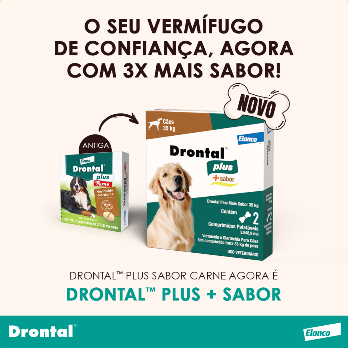 Drontal Plus Sabor Carne até 35 kg | Vermífugo para Cães - Produtos ...