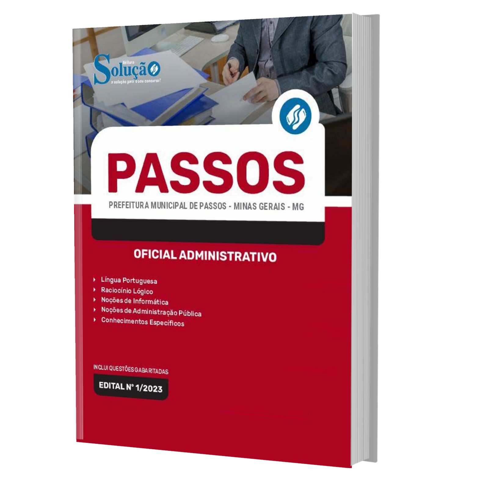 Apostila Concurso Passos MG 2023 - Oficial Administrativo - Solução ...