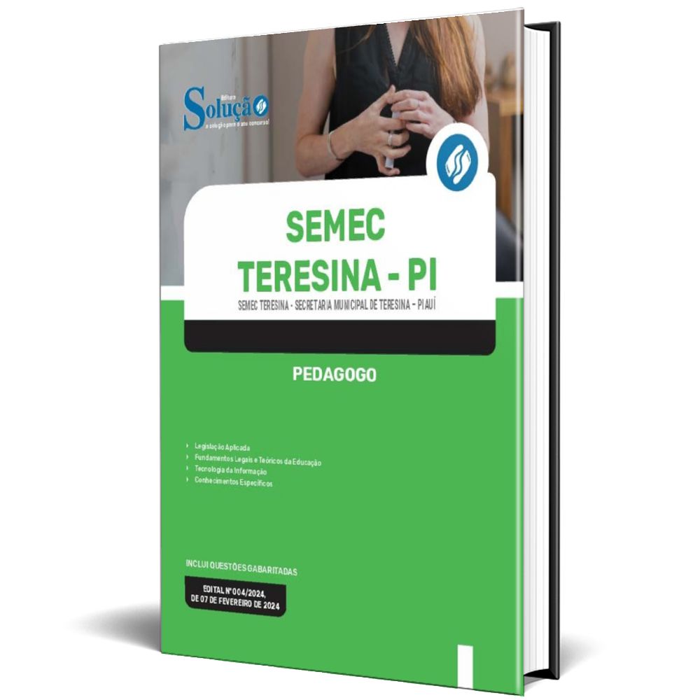 Apostila SEMEC Teresina PI 2024 - Pedagogo - Solução Concursos ...