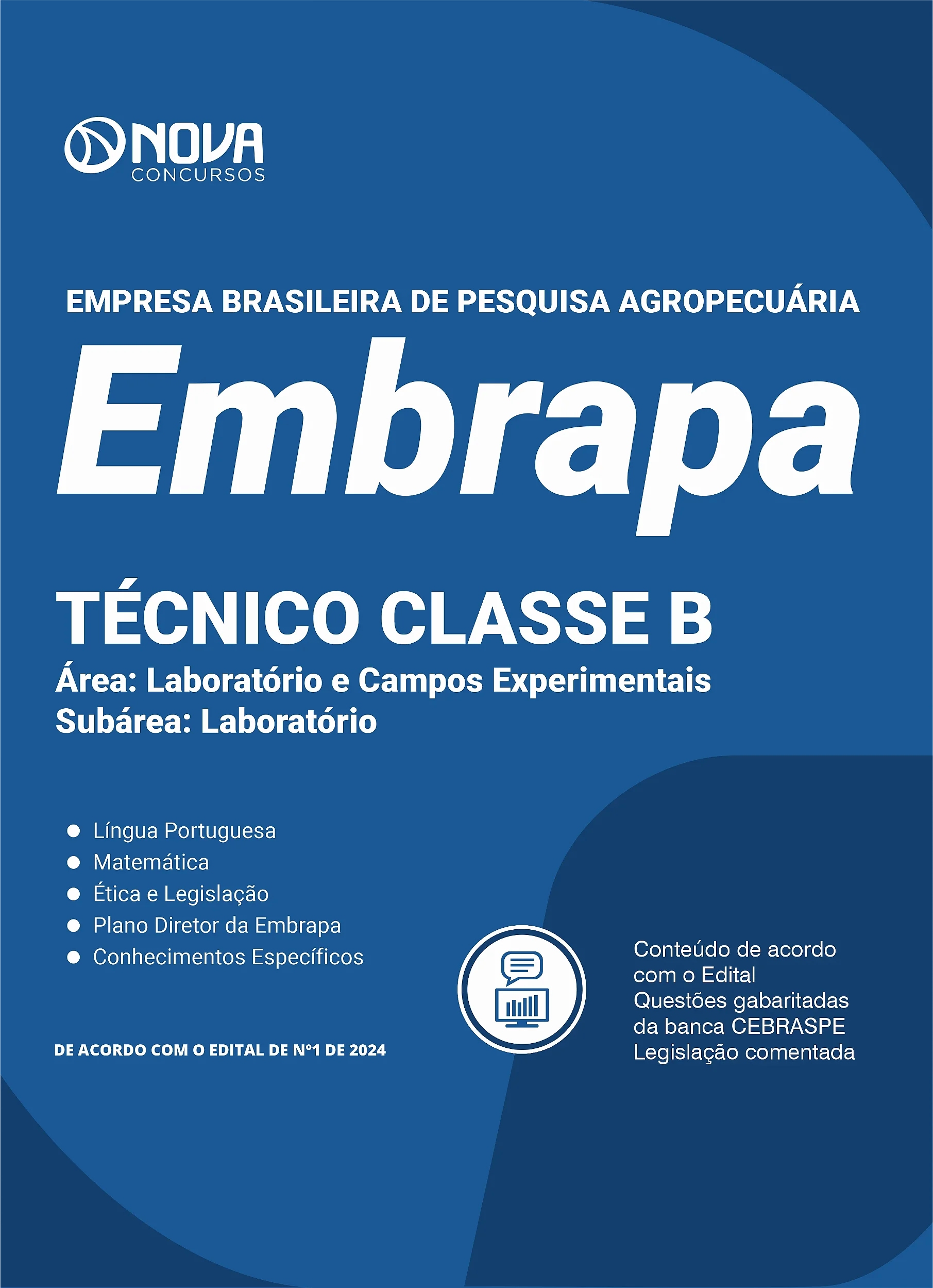 Combo EMBRAPA 2025 - Apostila Técnico Classe B - Laboratório + Caderno ...