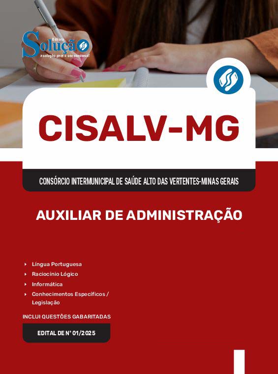 Apostila CISALV MG 2025 - Auxiliar de Administração - Solução Concursos ...
