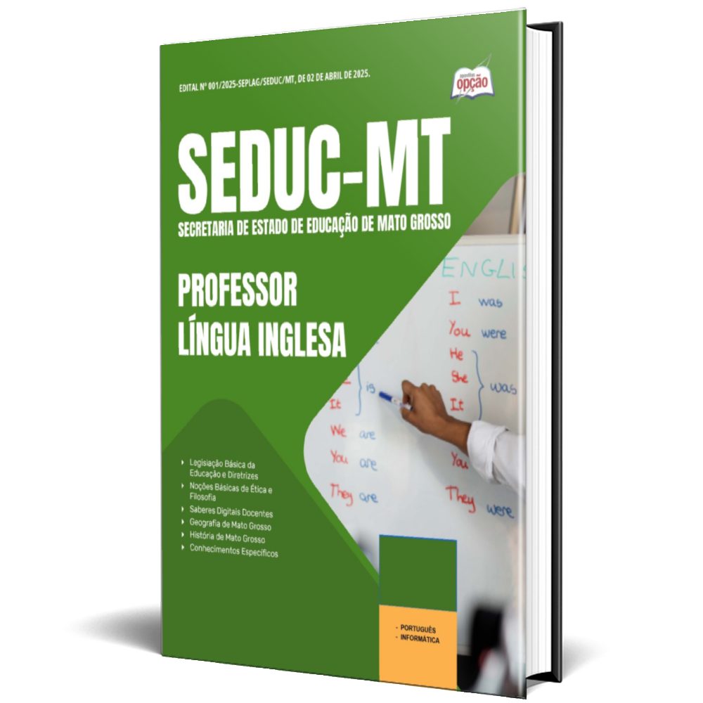 Apostila SEDUC MT 2025 - Professor - Língua Inglesa - Solução Concursos ...