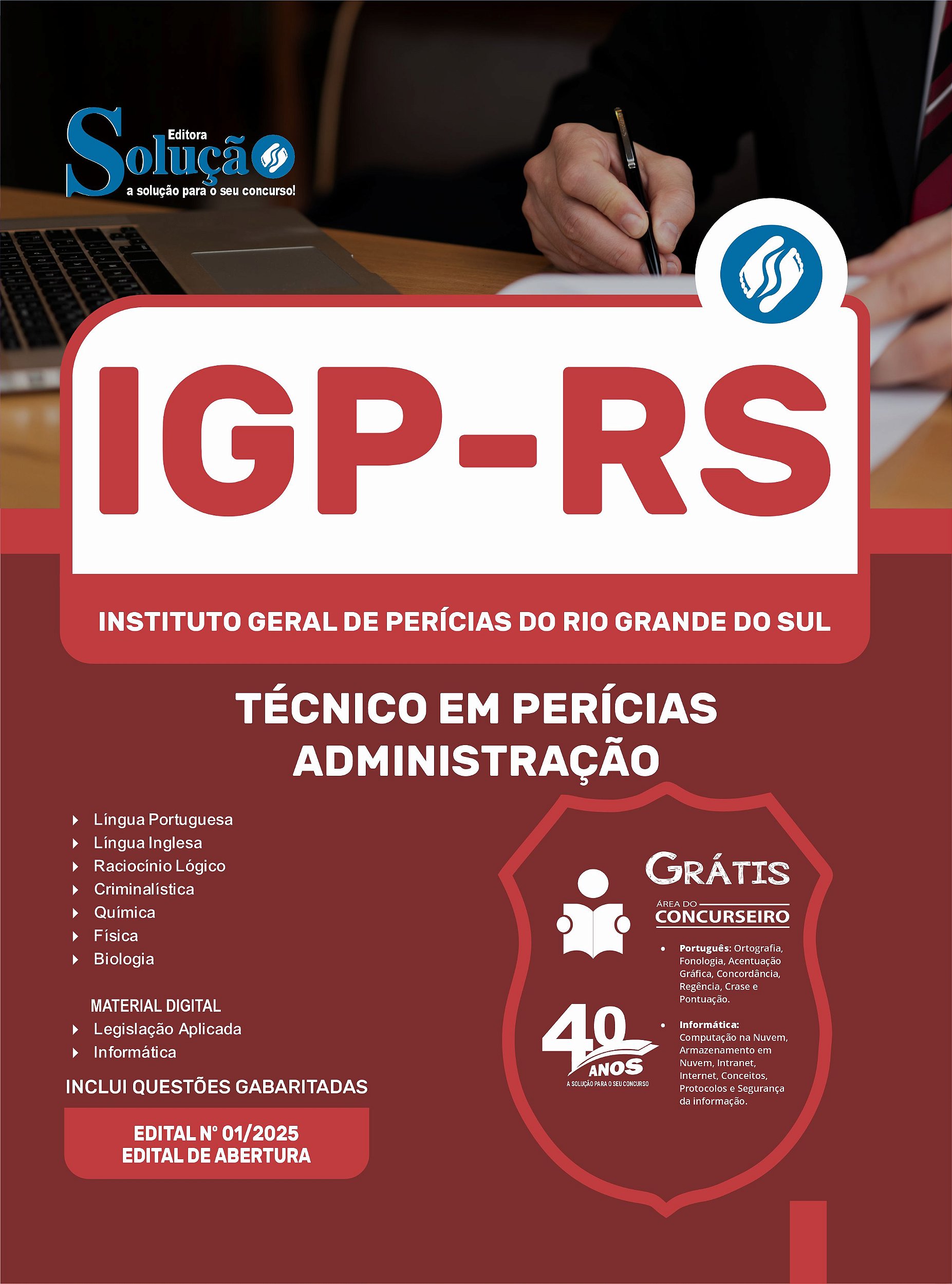Apostila IGP RS 2025 - Técnico em Perícias - Administração - Solução ...