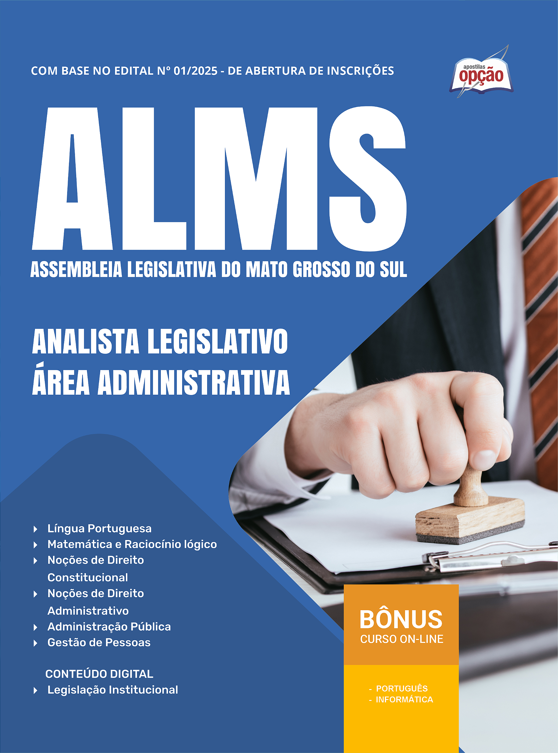 Apostila ALEMS 2026 - Analista Legislativo - Área Administrativa ...