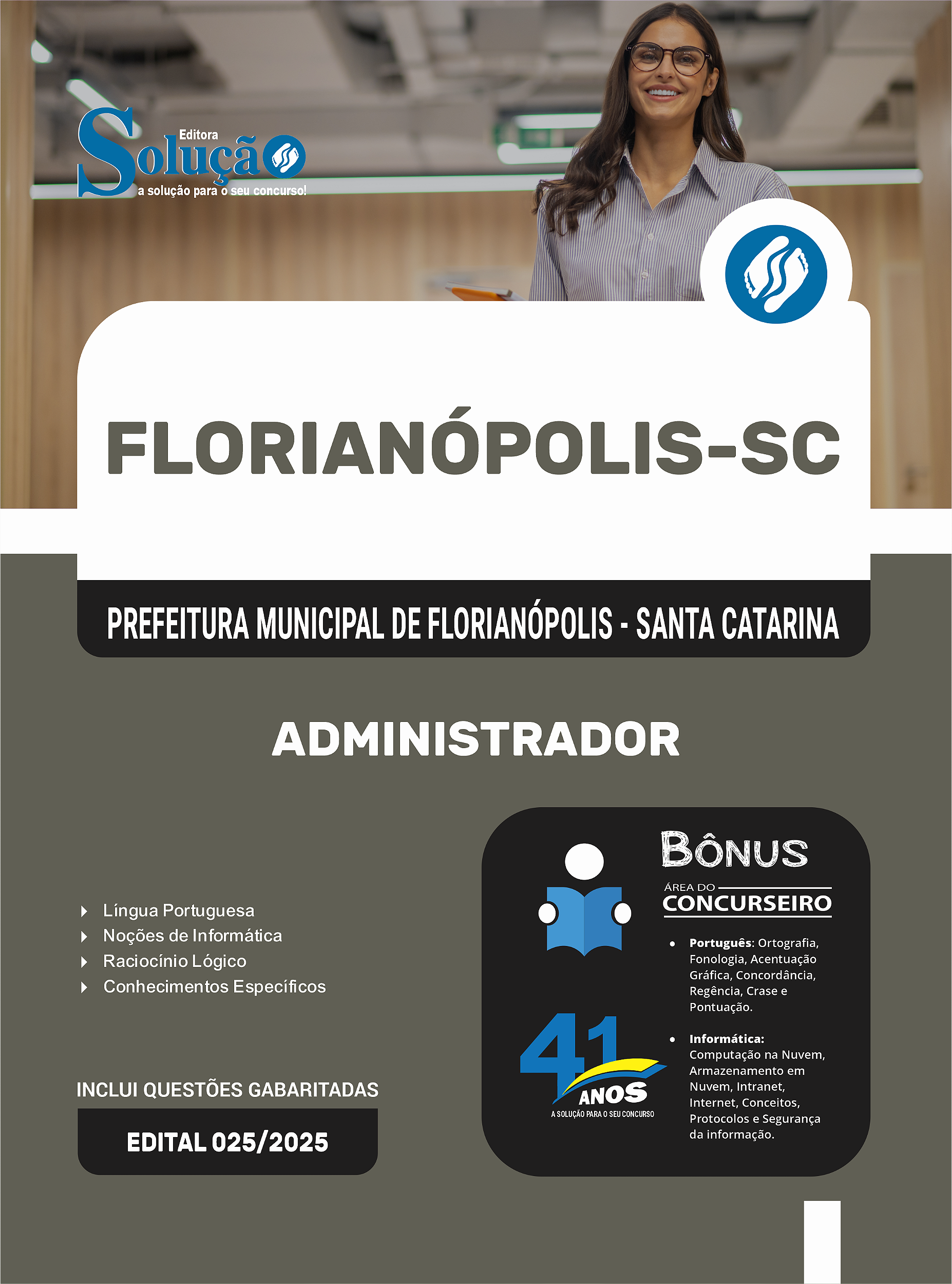Apostila Prefeitura Florianópolis SC 2026 - Administrador - Solução ...