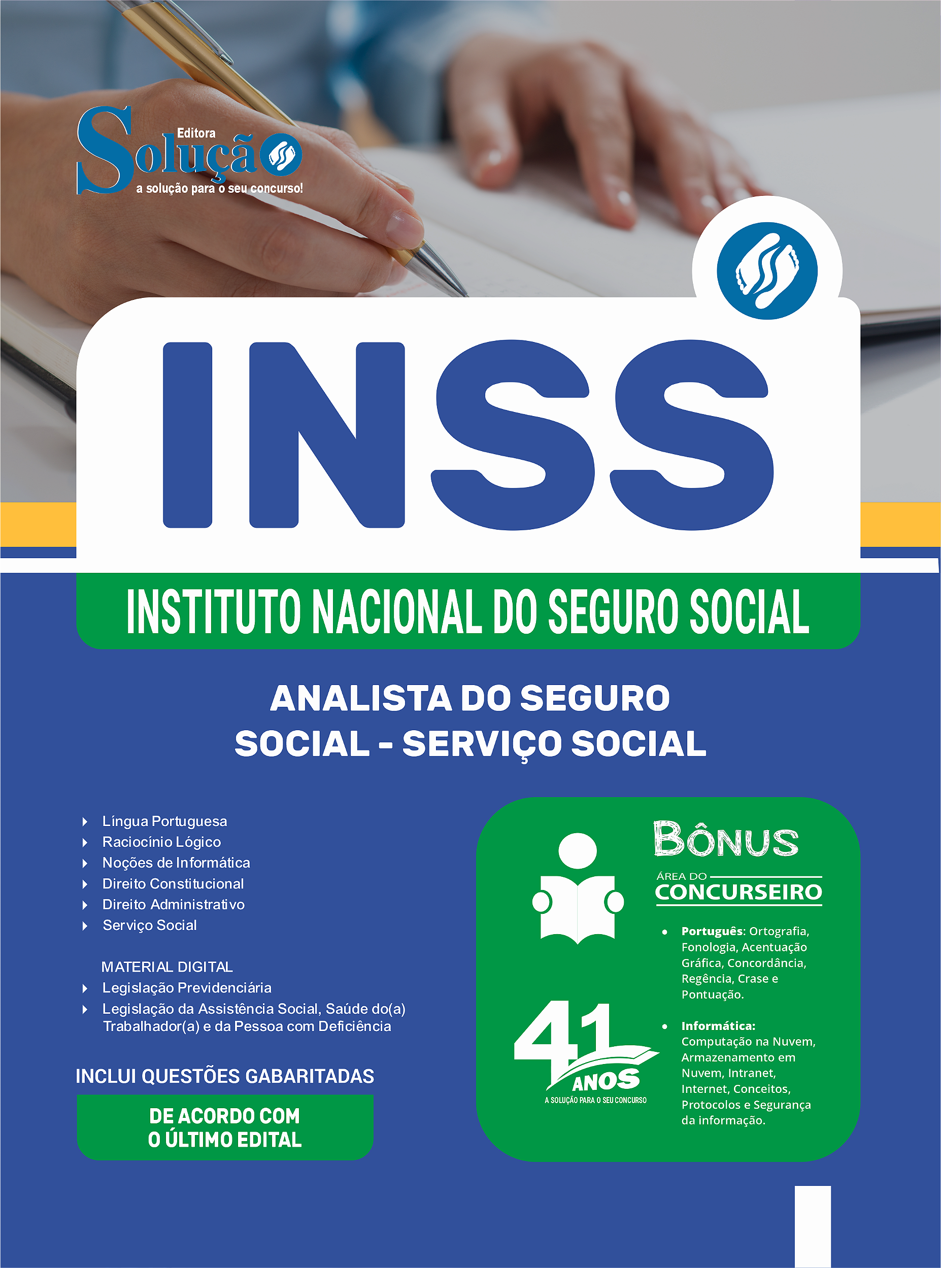 Apostila INSS 2026 Analista do Seguro Social - Serviço Social - Solução ...