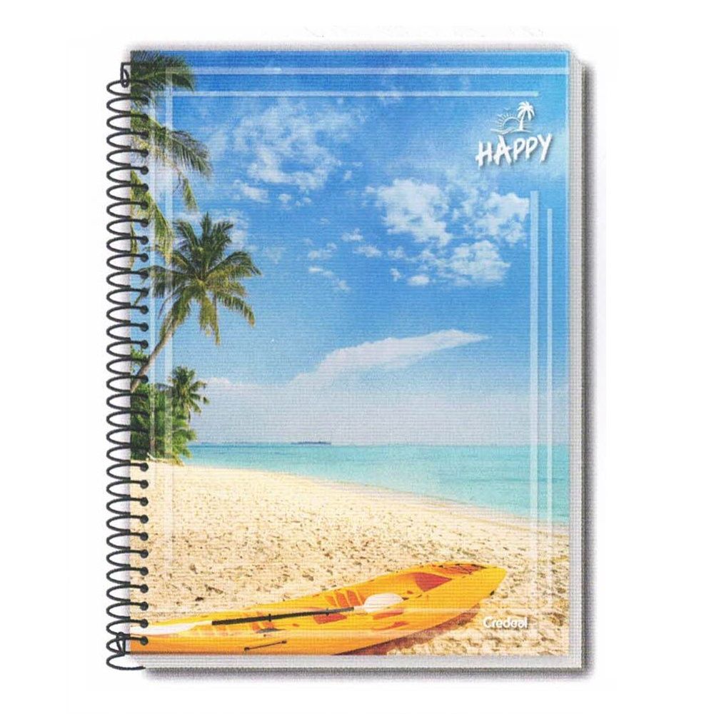 KIT C/4 CADERNOS UNIV. 10X1 HAPPY ADVENTURE 200F CREDEAL - Vogas Magazine