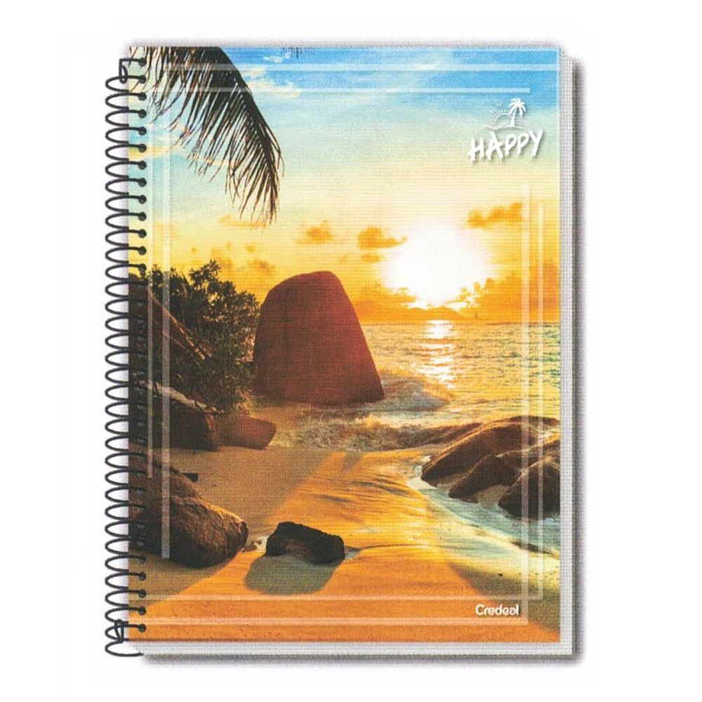 KIT C/4 CADERNOS UNIV. 10X1 HAPPY ADVENTURE 200F CREDEAL - Vogas Magazine