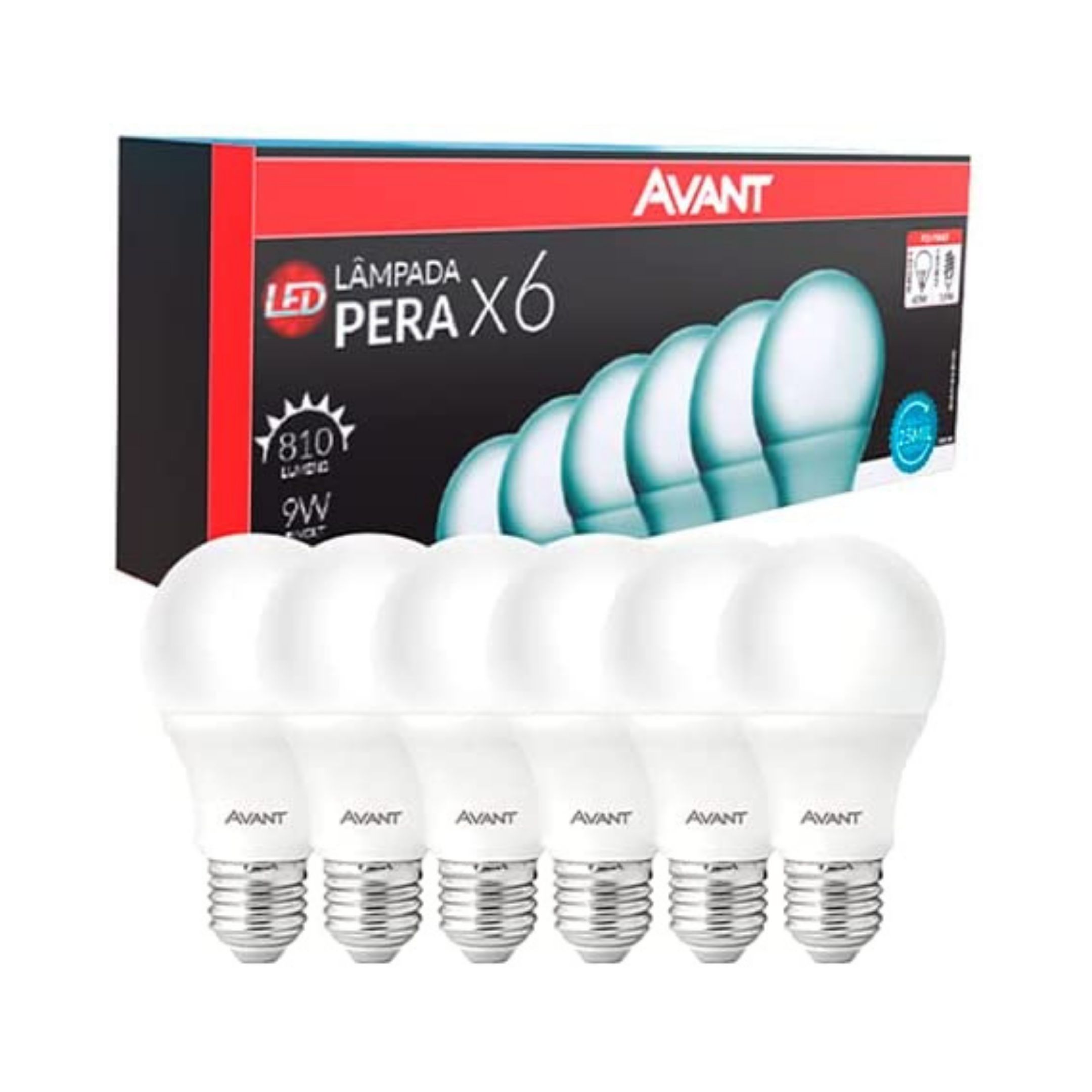 Lâmpada Pera Led 9w E27 6500k - Avant - Água Luz