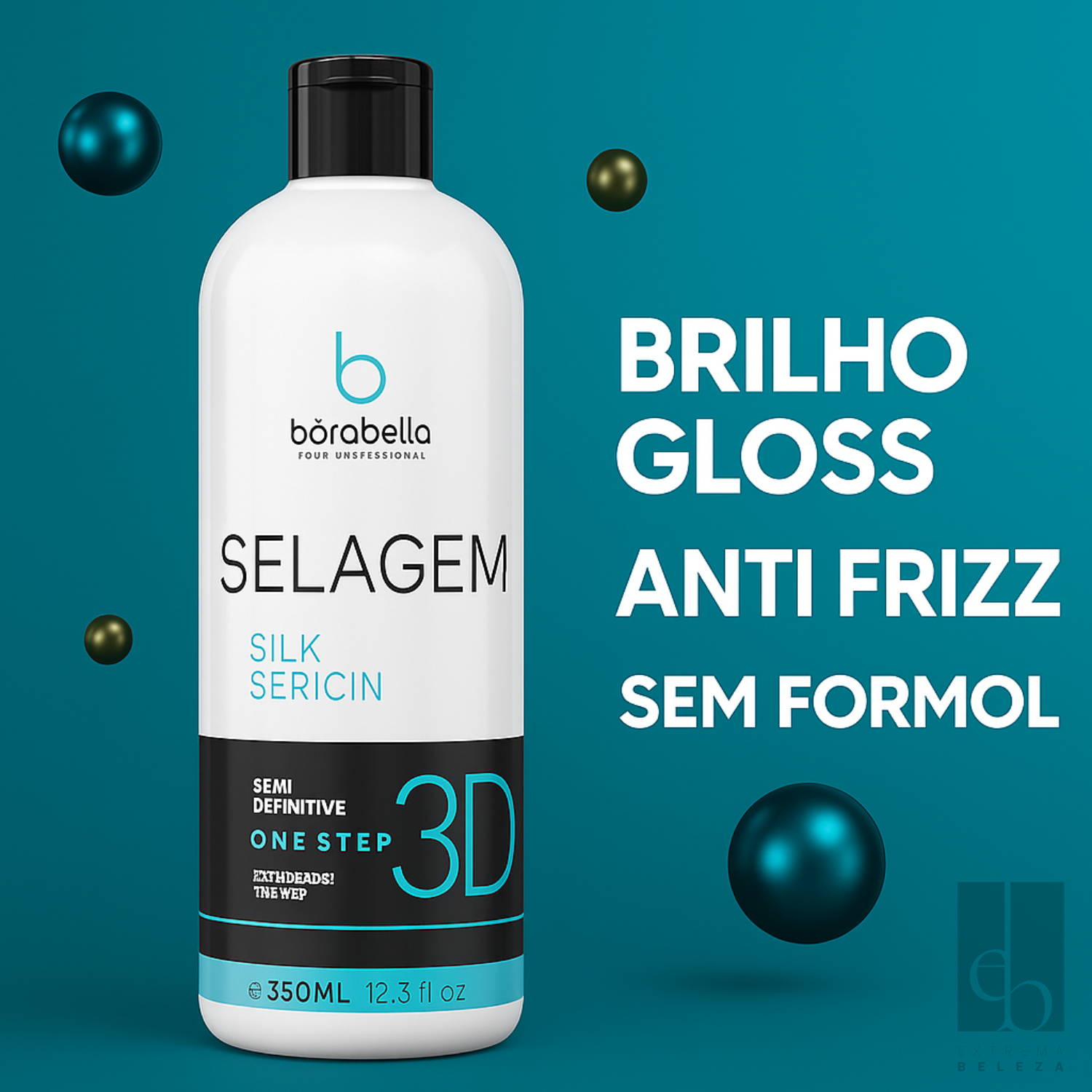 Selagem 3D Brilho Gloss Semi Definitiva Sem Formol 350ml Anti Frizz ...