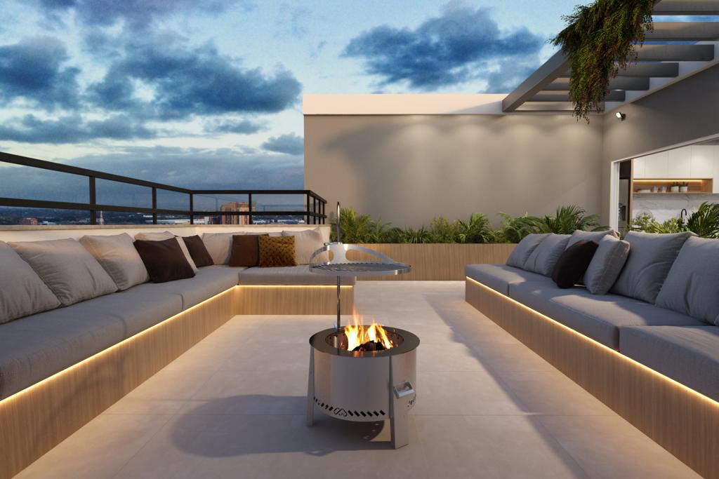 Lareira Garden com Grill Oscar Inox A Ferro e Fogo Loja de Fogões a