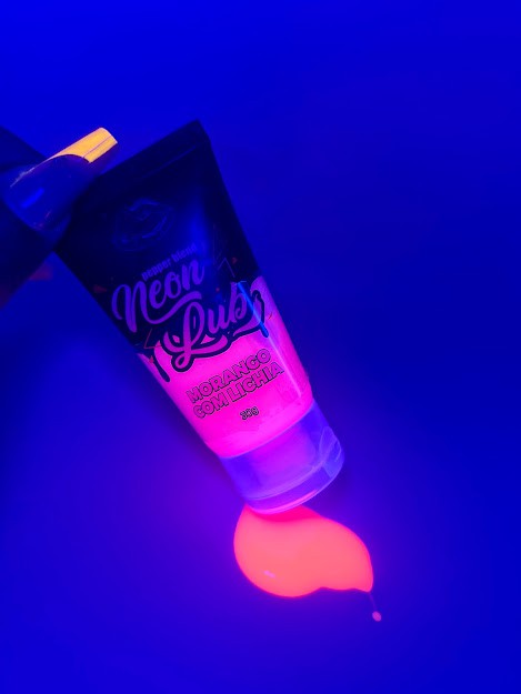 Neon Lub Gel Comestível Que Brilha Em Luz Negra 30g Pepper Blend Miss Barcellos 9374