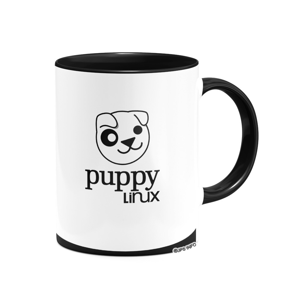 Caneca Linux - Puppy B-black - JPS INFO