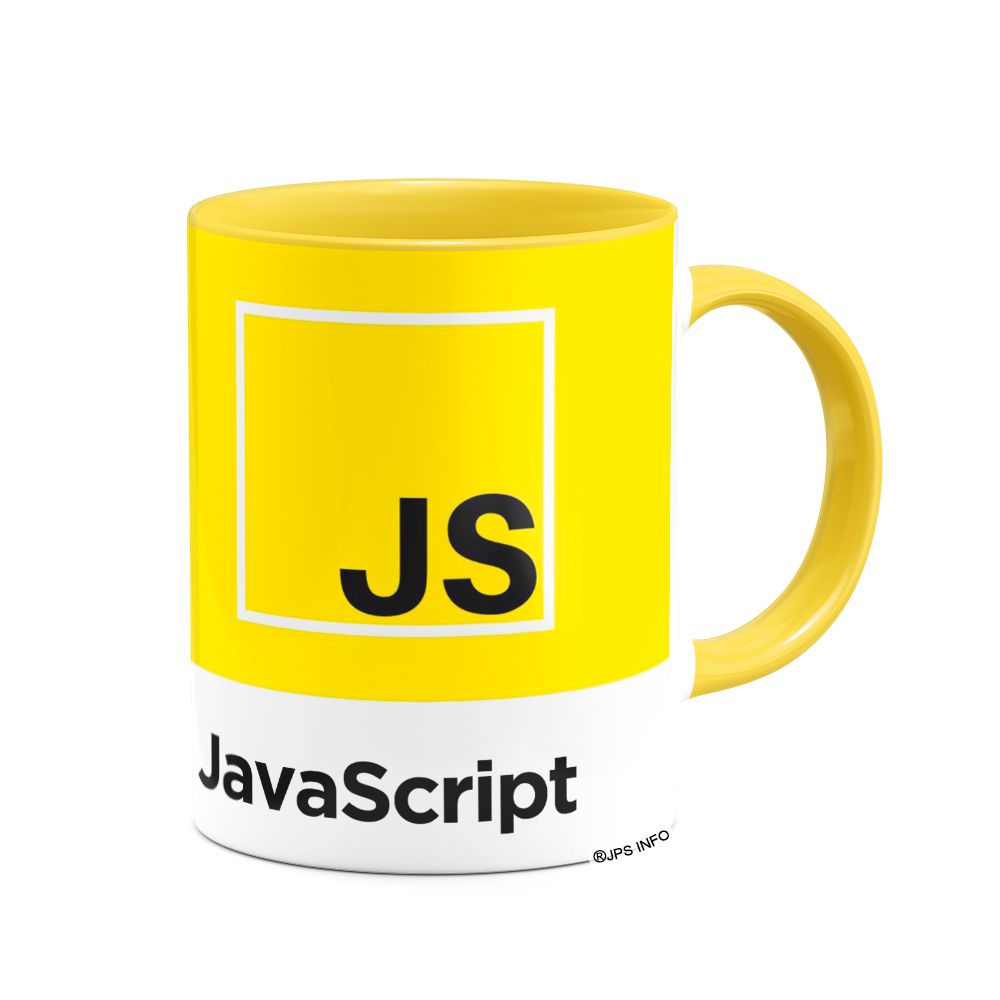 Caneca Dev - JS JavaScript B-yellow - Fun Geek Store