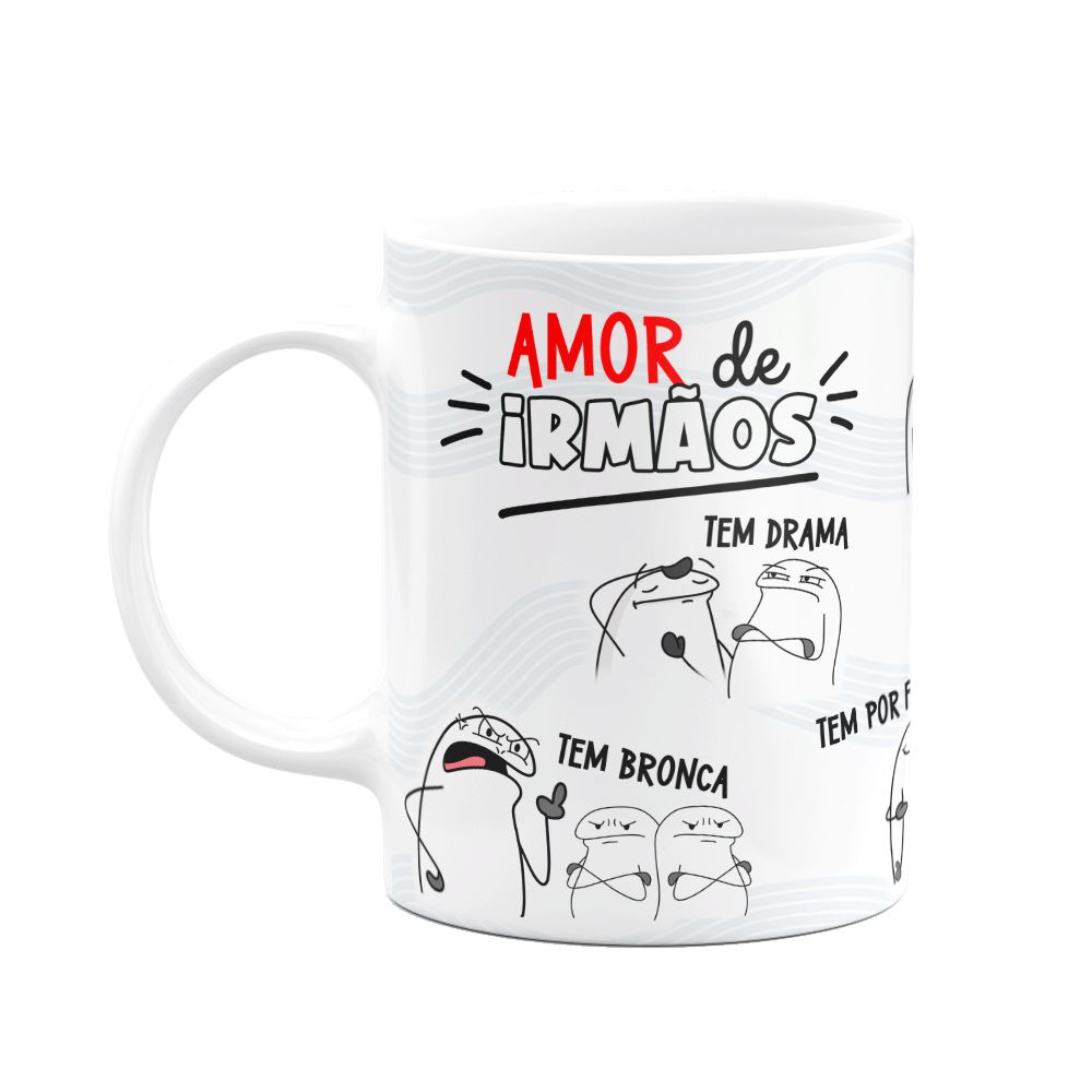 Caneca Amor de Irmãos Divertida