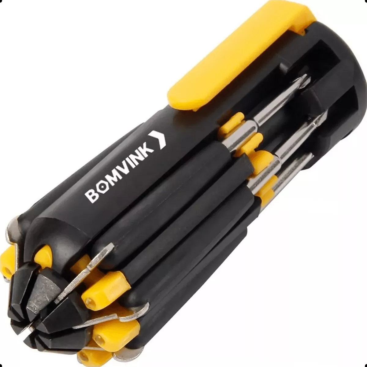 Jogo Chave De Fenda E Phillips 8 Em 1 Led Portatil - RD2SHOP