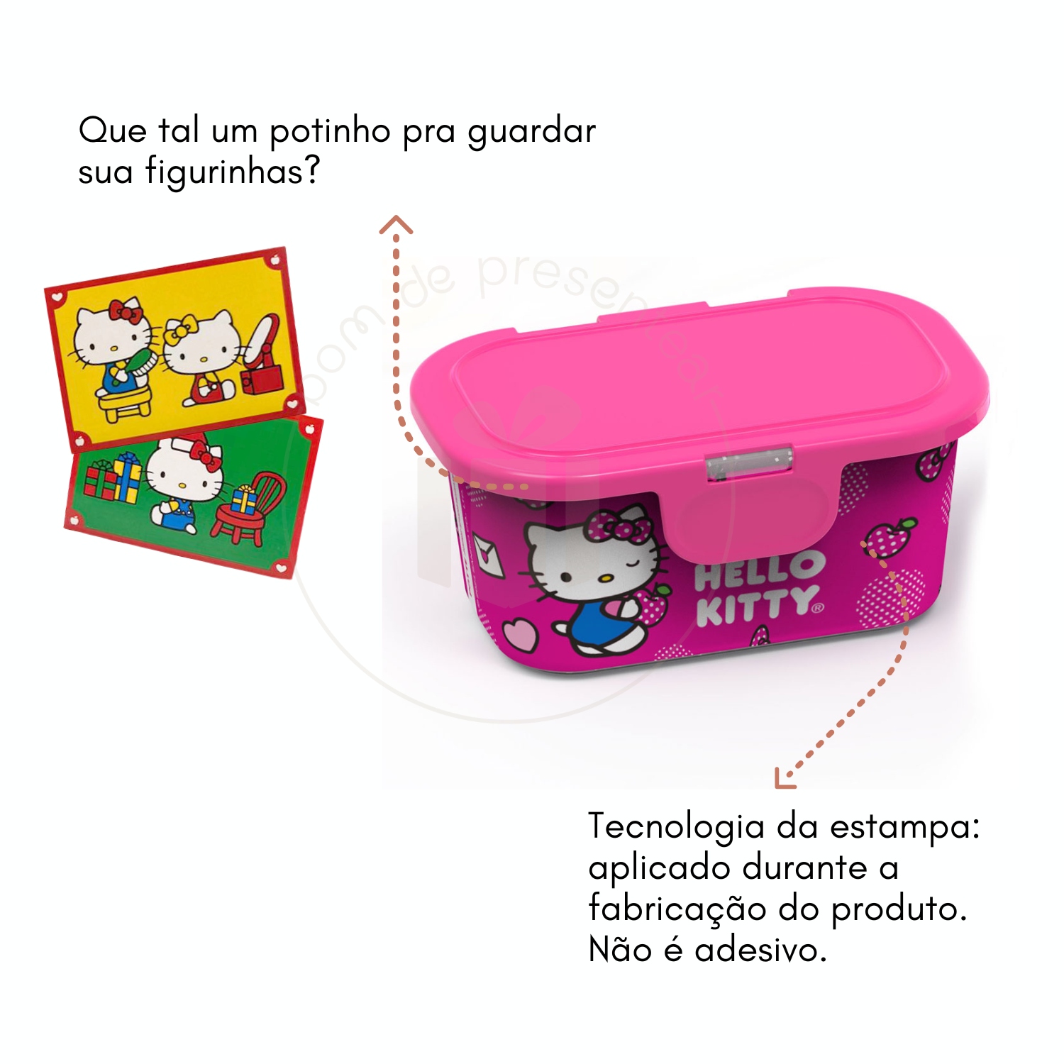 Álbum Hello Kitty + 20 Figurinhas + Pote Aniversário 50anos ...