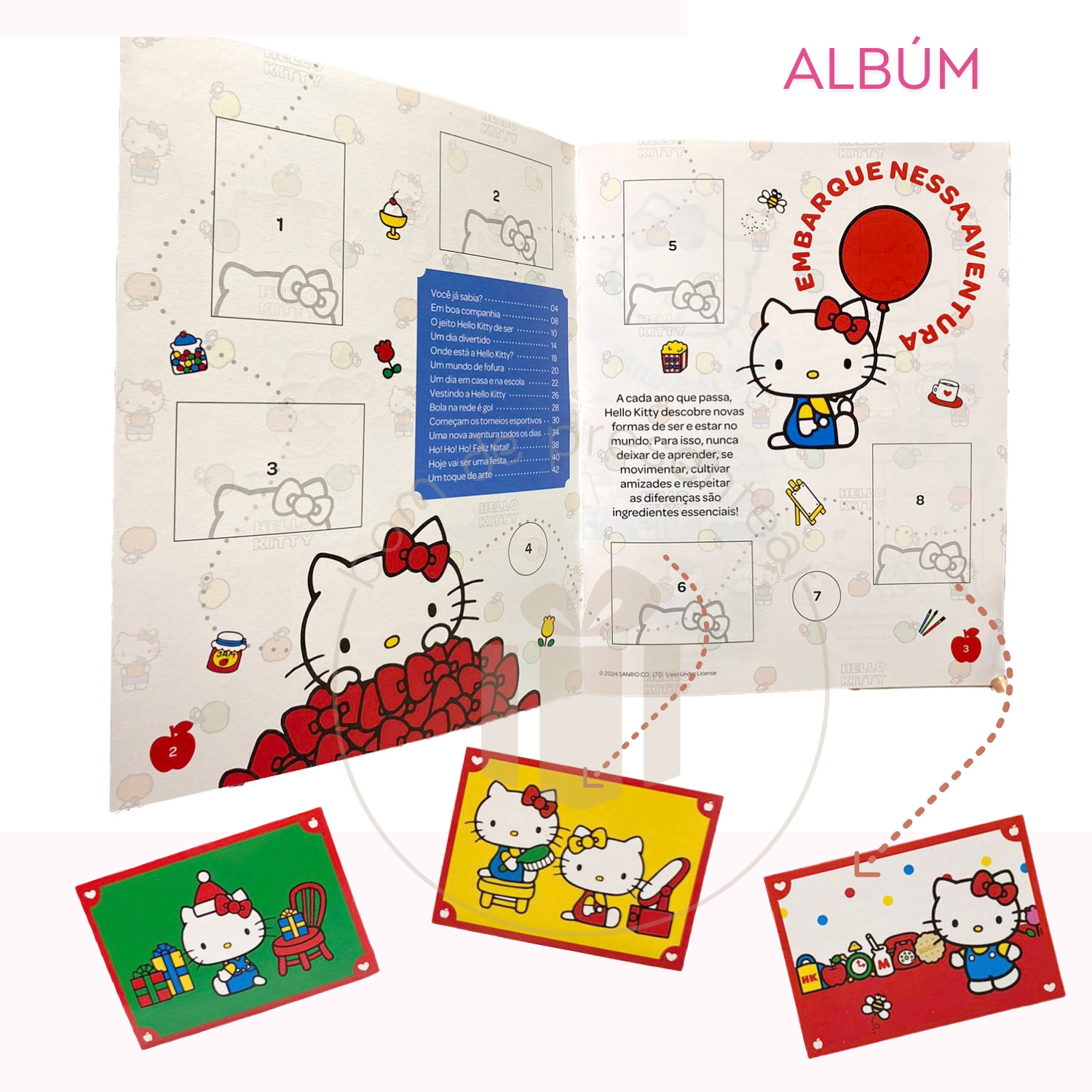 Álbum Hello Kitty e Amigos + 50 Figurinhas Aniversário 50 anos Panini ...