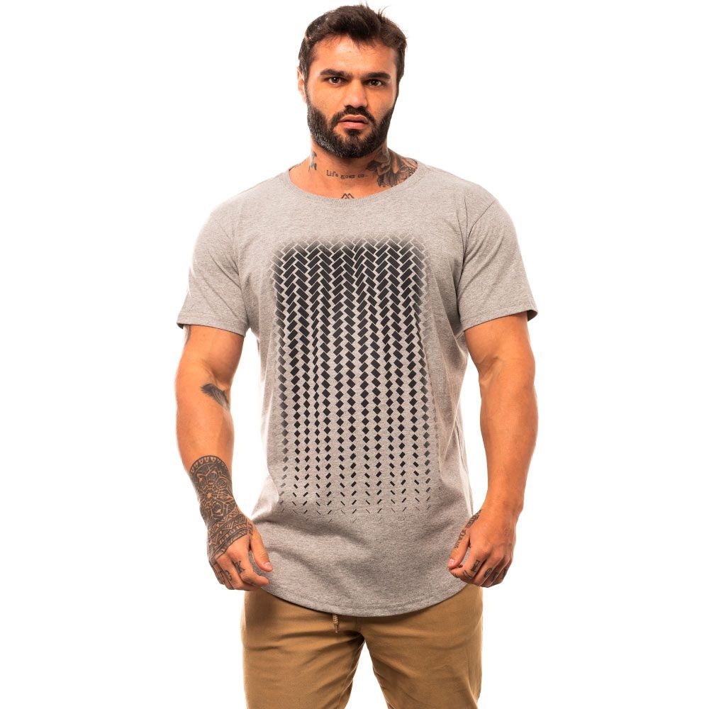 Camiseta Longline Masculina MXD Conceito Limitada Degradê Retangular - MXD  Conceito