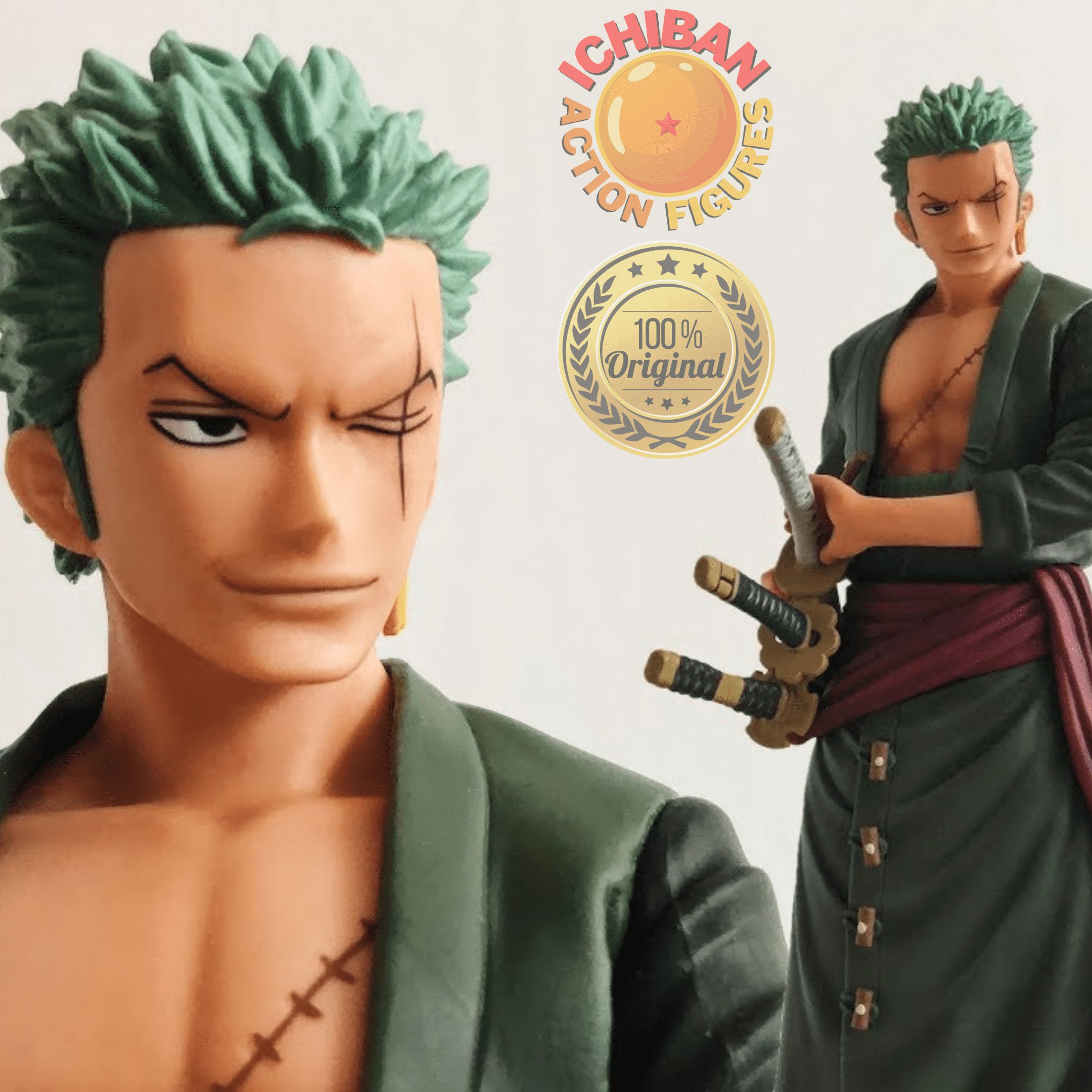 Action Figure Roronoa Zoro 28cm Anime Mangá One Piece