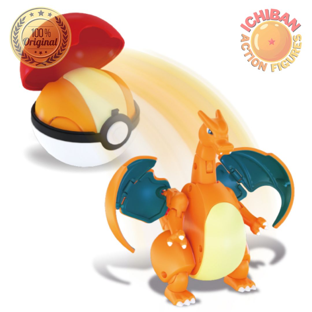 Figura de ação Boneco Pokemon articulado na pokebola Brinquedo