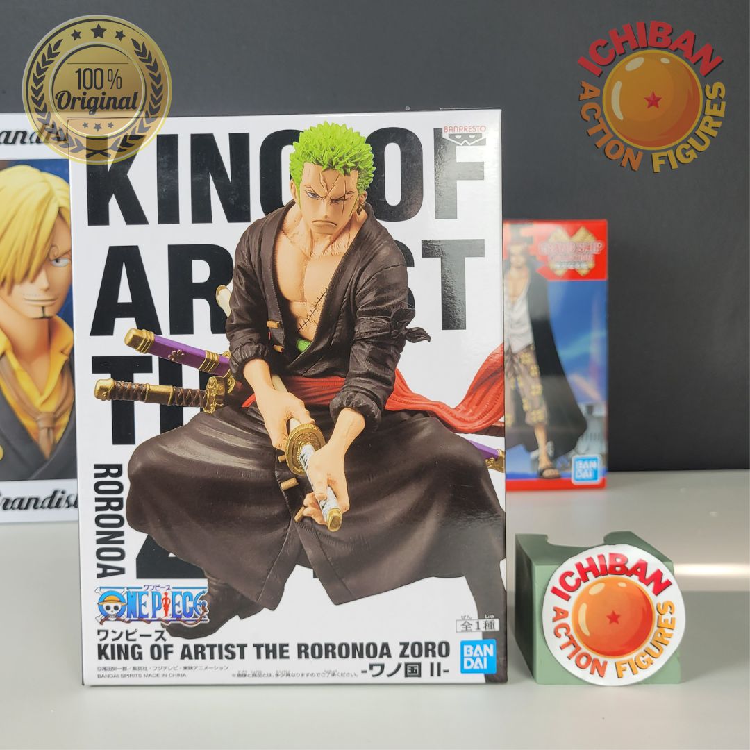 RORONOA ZORO KING OF ARTIST 100% ORIGINAL LACRADO - ICHIBAN ACTION
