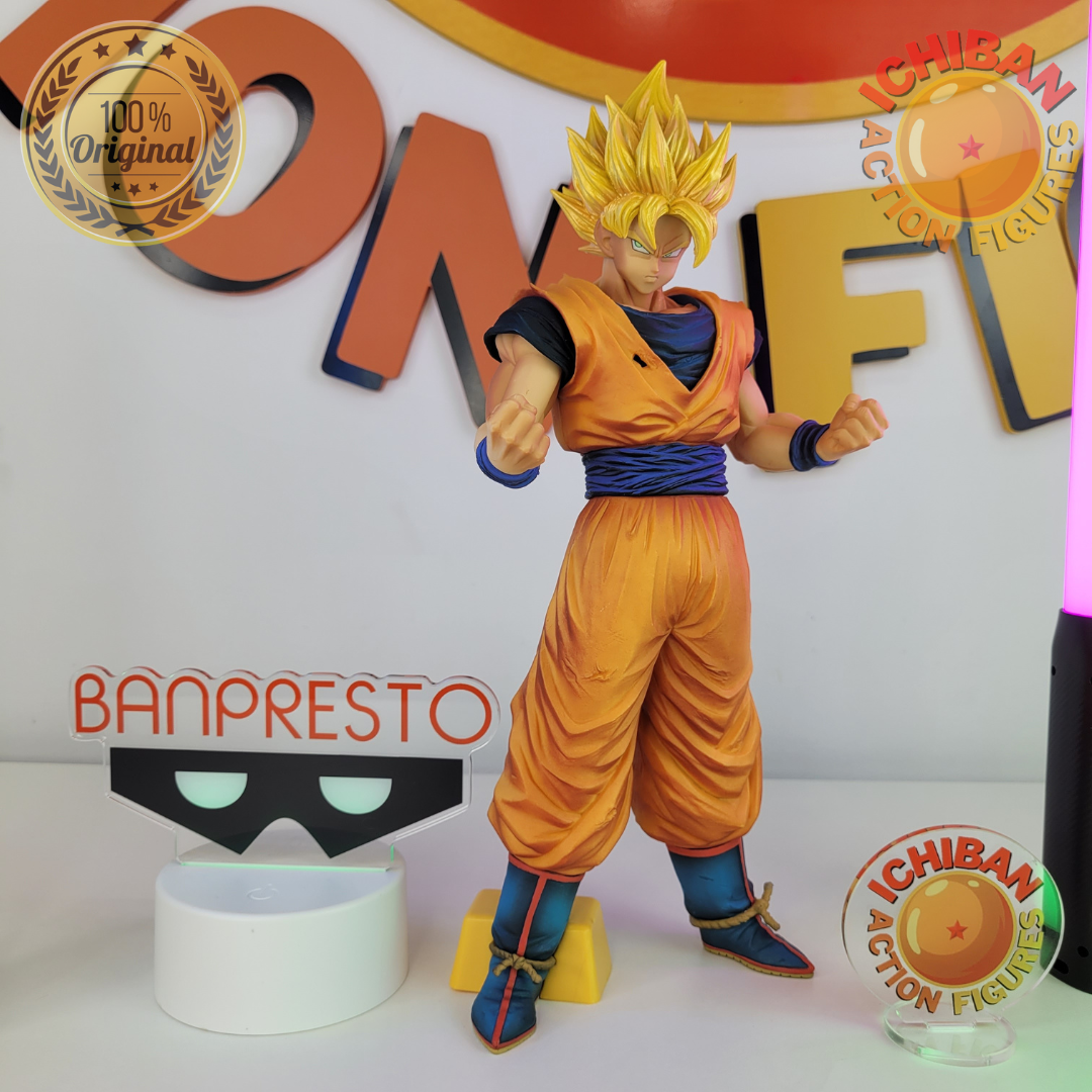 Boneco Dragon Ball Super Son Goku Saiyajin God FES!! Bandai Banpresto