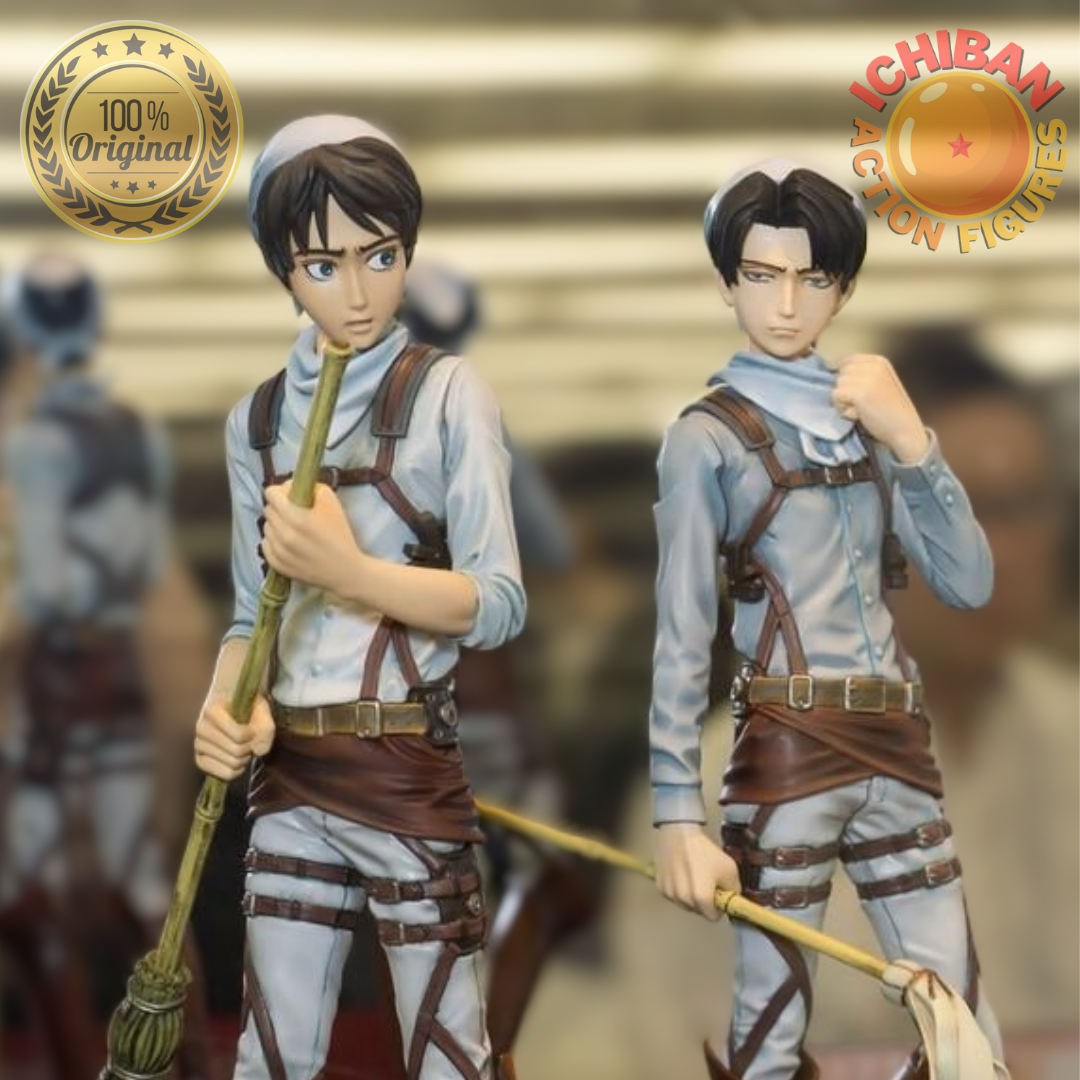 CONJUNTO EREN E LEVI LIMPANDO ATTACK ON TITAN DXF BANPRESTO 100