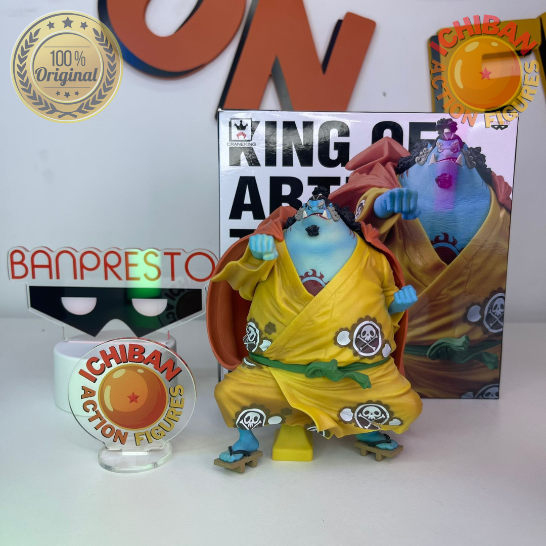 JINBE ONE PIECE KING OF ARTIST BANPRESTO 100% ORIGINAL COM CAIXA