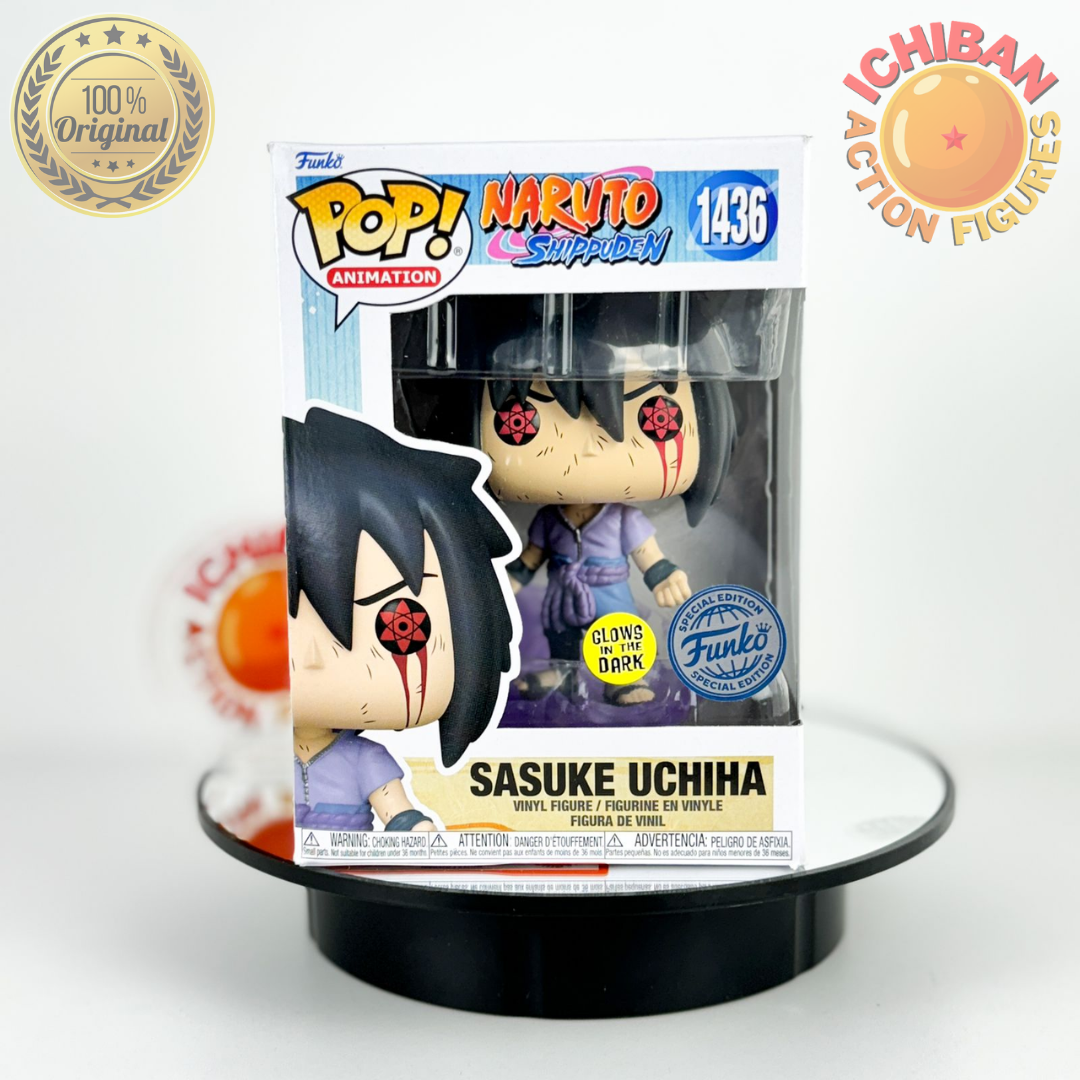 Signed By Yuri Lowenthal - Funko Pop! Animation: Naruto - Sasuke Uchiha #1436  Funko Exclusive Glow In The Dark Jsa Certificate