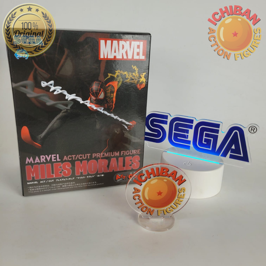 SEGA Figure Miles Morales 19cm - Spider-Man Super Premium SPM, Marvel 80° Anniversario, Ufficiale Giappone