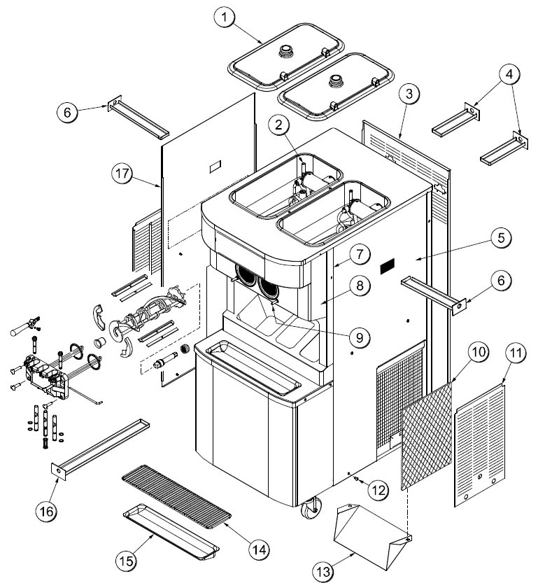 Diagrama Taylor C712 Peças Peças e Acessórios p/ Máquinas
