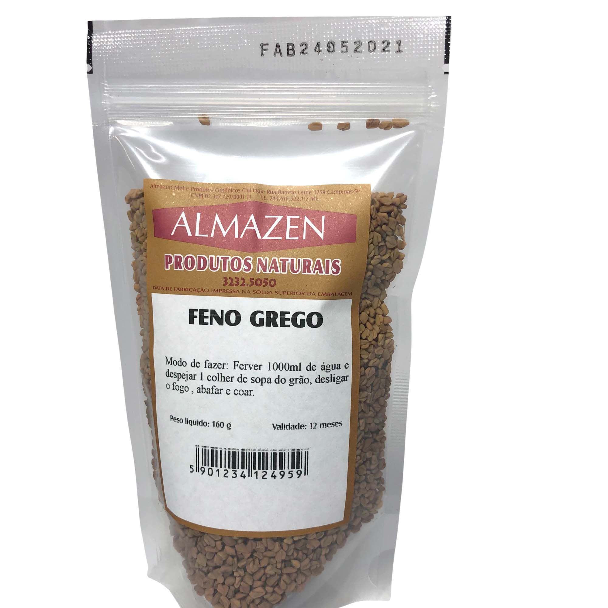 ALMAZEN PRODUTOS NATURAIS Chá de Feno Grego 160g - Almazen