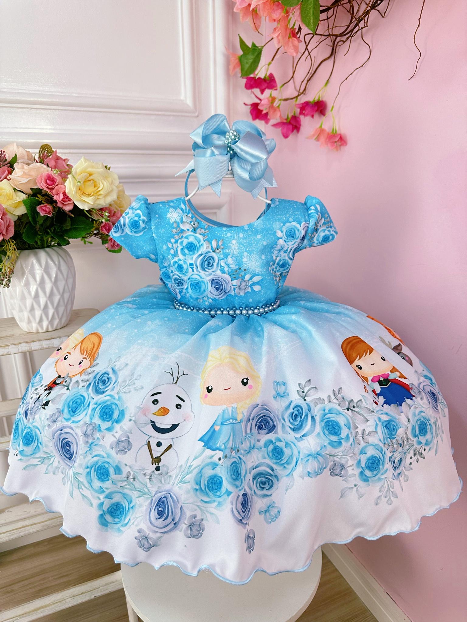 Vestido shops infantil frozen