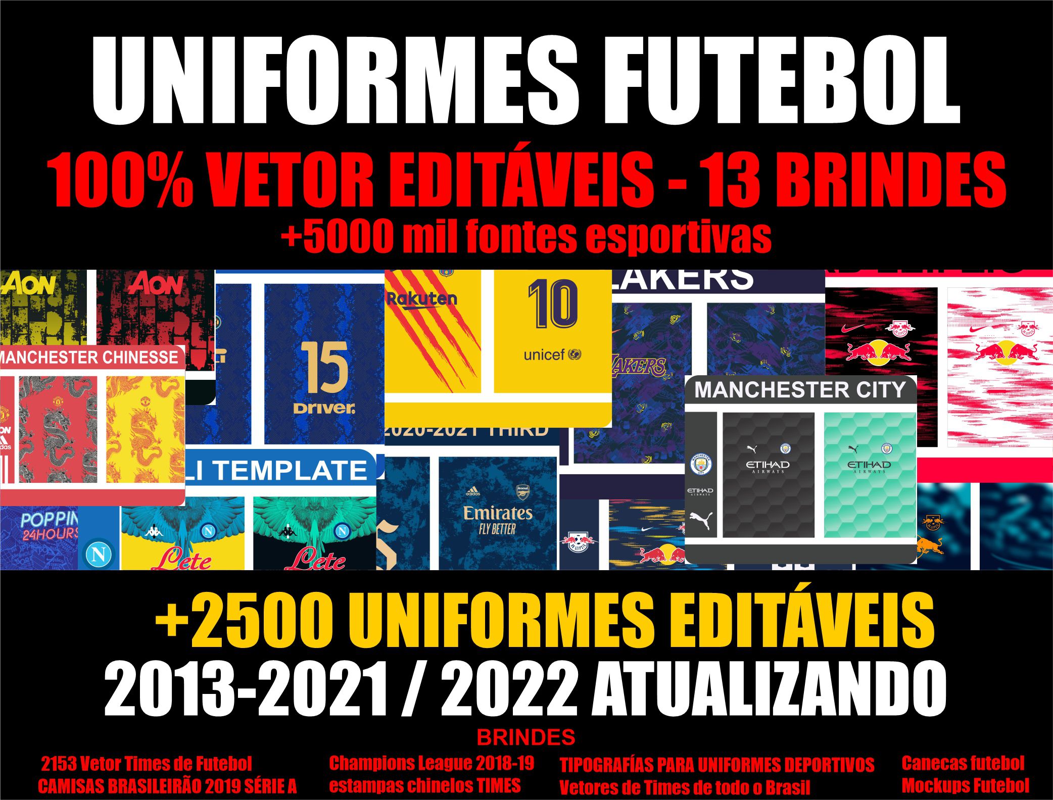 Vetores Uniforme Camisas Sublimada Cdr, Pacote +1500 Unidades - Acesso Loja  - A sua loja gráfica